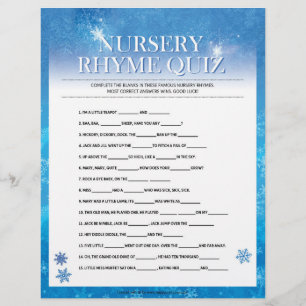 Nursery Rhymes Quiz [Snöblått] Brevhuvud