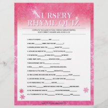 Nursery Rhymes Quiz [Snowy Rosa]