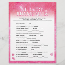 Nursery Rhymes Quiz [Snowy Rosa] Brevhuvud