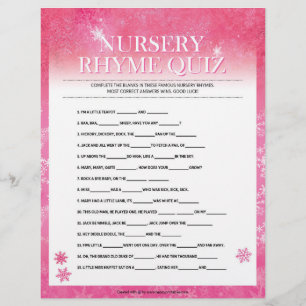 Nursery Rhymes Quiz [Snowy Rosa] Brevhuvud
