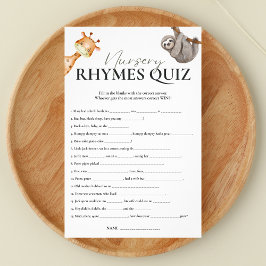 Nursery Rhymes Quiz Vild en babystövel Flygblad