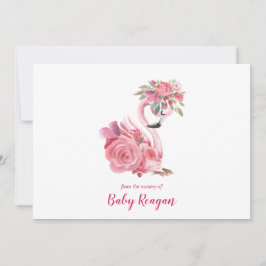 Nursery Svan Monogram Baby Shower Tack Kort