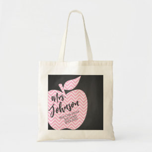 Nursery Teacher chevron rosa Apple mode Tygkasse
