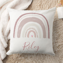 Nursery Throw Cushion - Rainbow Salmon Kudde