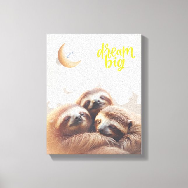 Nursery wall art - Kanvastryck - Dream Big (Framsida)