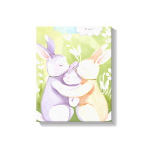 Nursery wall art - Kanvastryck - Rabbit Family 2