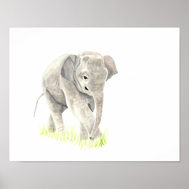 Nursery wall art safari animals poster (Framsidan)