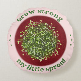 Nurseryrumskamrat Grow Little Grönt Sprout Rund Kudde