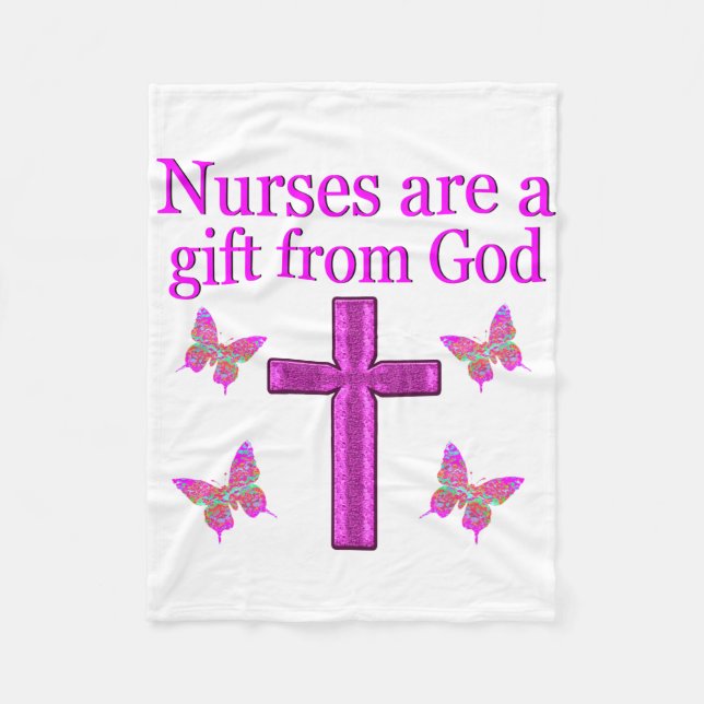NURSES ÄR EN GIFT FRÅN GOD FLEECEFILT (Framsidan)