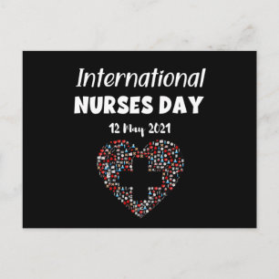 Nurses Day lycklig - 12 maj 2021 Vykort