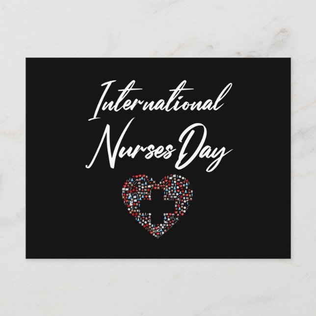 Nurses Day lycklig - 12 maj 2021 Vykort (Framsida)