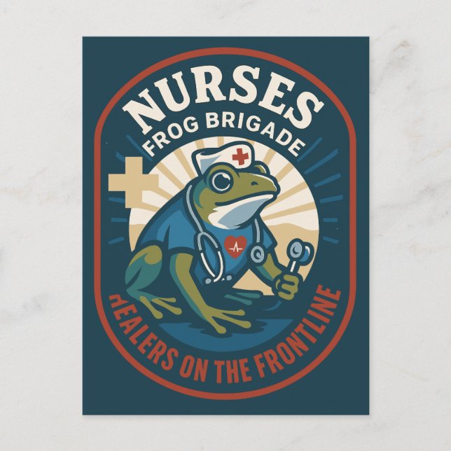 Nurses Frog Brigade – Healers on the Frontline Vykort (Framsida)