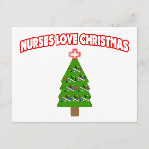 Nurses Kärlek jul Helg Vykort