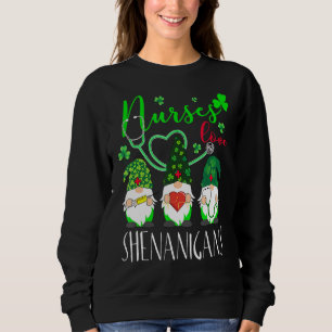 Nurses Kärlek Shenanigans Funny Gnomes Nurse St Pa T Shirt