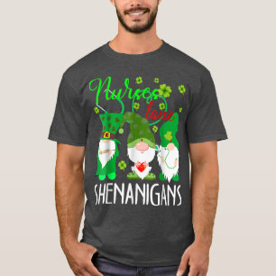 Nurses Kärlek Shenanigans Funny Gnomes Nurse St Pa T Shirt