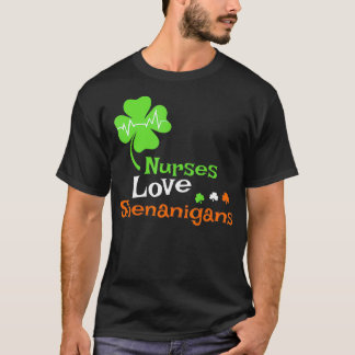 Nurses Kärlek Shenanigans Funny St patricks day Nu T Shirt
