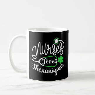 Nurses Kärlek Shenanigans - Rn St Pattys Day Lucky Kaffemugg