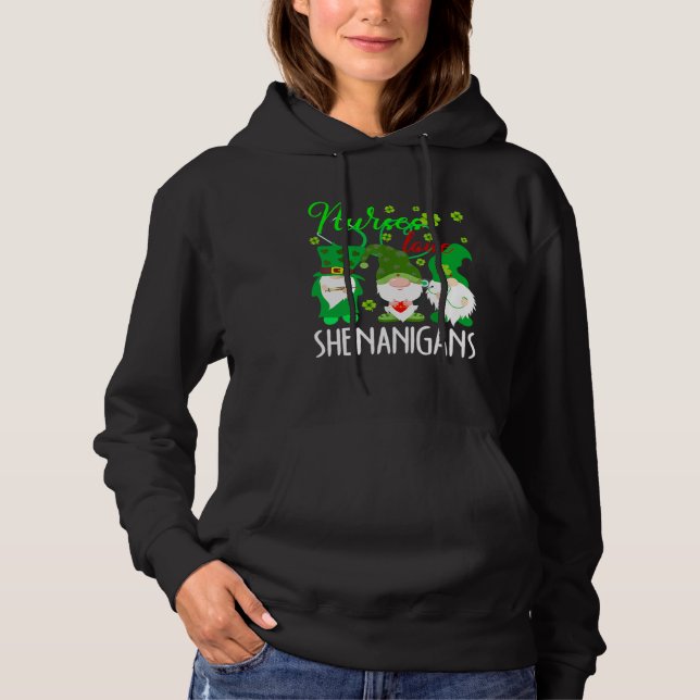 Nurses Love Shenanigans Funny Gnomes Nurse St Patr T Shirt (Framsida)
