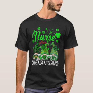 Nurses Love Shenanigans Nursing Gnomes St Patricks T Shirt