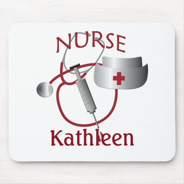 Nurses Namn Nurse Anpassningsbar Mousepad Musmatta (Framsidan)