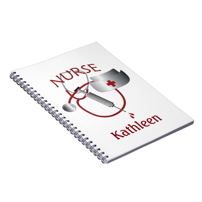 Nurses Namn Nurse Anpassningsbar Notebook Anteckningsbok Med Spiral (Högra Sidan)