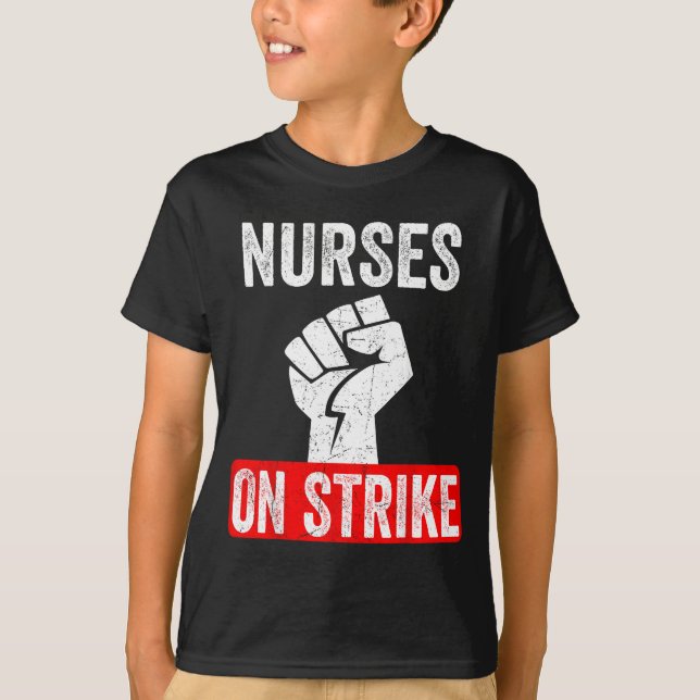 Nurses On Strike Nnu National Nurses United Staffi T Shirt (Framsida)