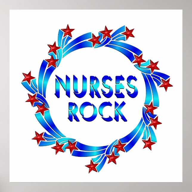 Nurses Sten Red Stars Poster (Framsidan)