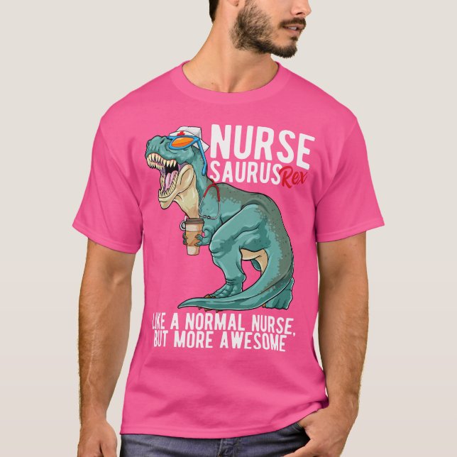 Nursesaurus T Rex Rn Nurse Saurus Dinosaur Nursing T Shirt (Framsida)