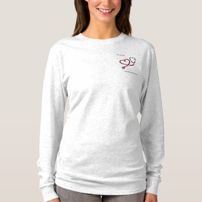 NursesUnite Long muff utslagsplats Tröja (Framsida)