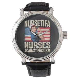 Nursetifa Sjuksköterska Mot Fascism Armbandsur