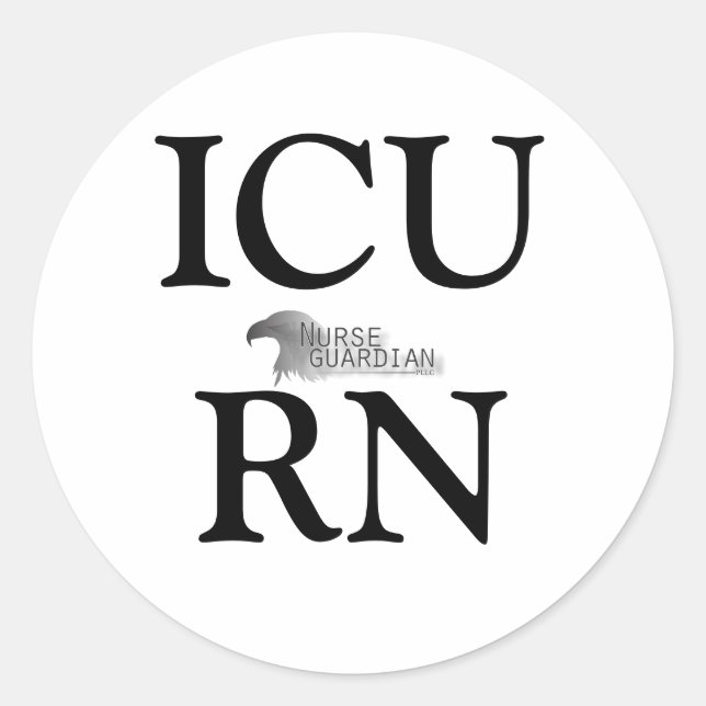 Nursevårddianlogo, ICURN Runt Klistermärke (Framsida)