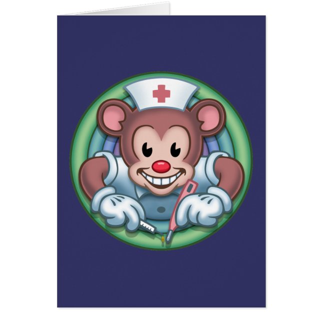 Nursey björn hälsningskort (Framsidan)