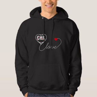 Nursing Assistant Stethoscope CNA Valentine's Day Hoodie