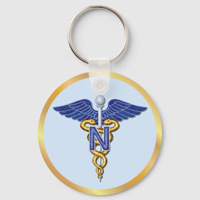 Nursing Caduceus Nyckelring (Framsida)