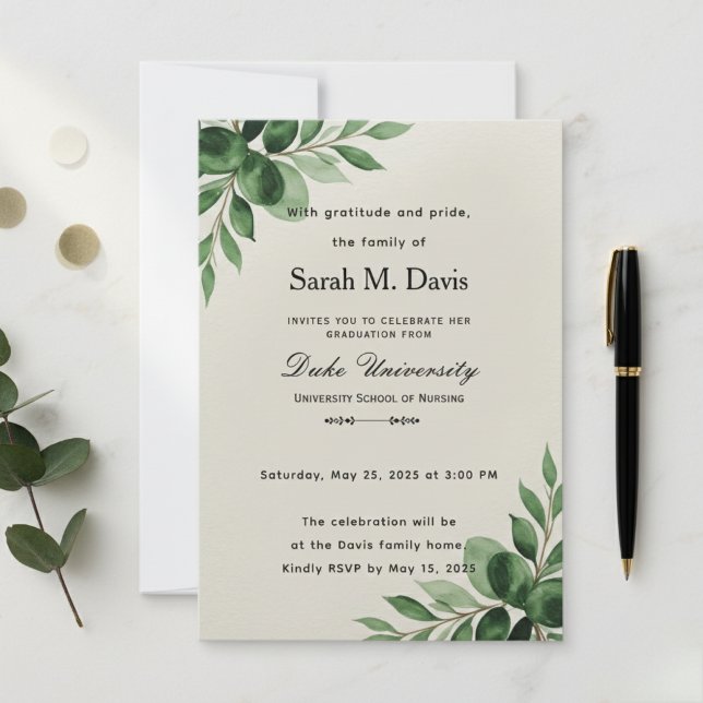 Nursing graduation invitation, custom graduation  (Skapare uppladdad)