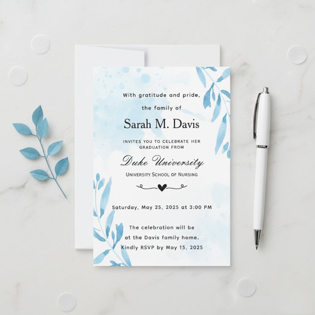 Nursing graduation invitation inbjudningar (Skapare uppladdad)