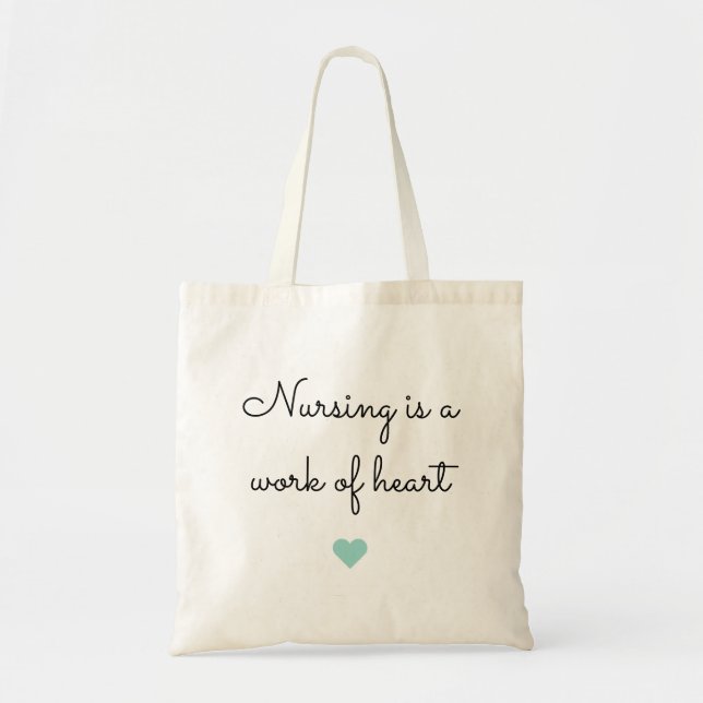 Nursing Heart Nurse Quote Tygkasse (Framsidan)