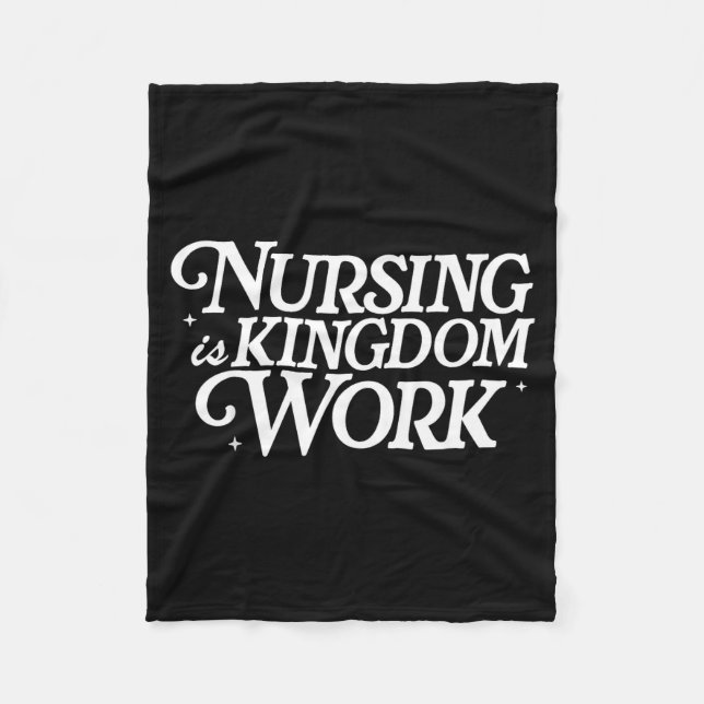 Nursing Is Kingdom Work Christian Faith Nurse Quot Fleecefilt (Framsidan)