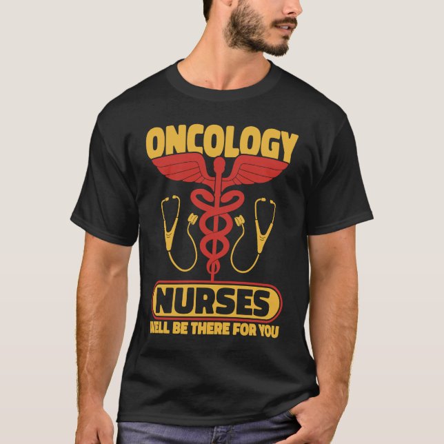 Nursing Stethoscope Caretaker  Hospital Oncology N T Shirt (Framsida)