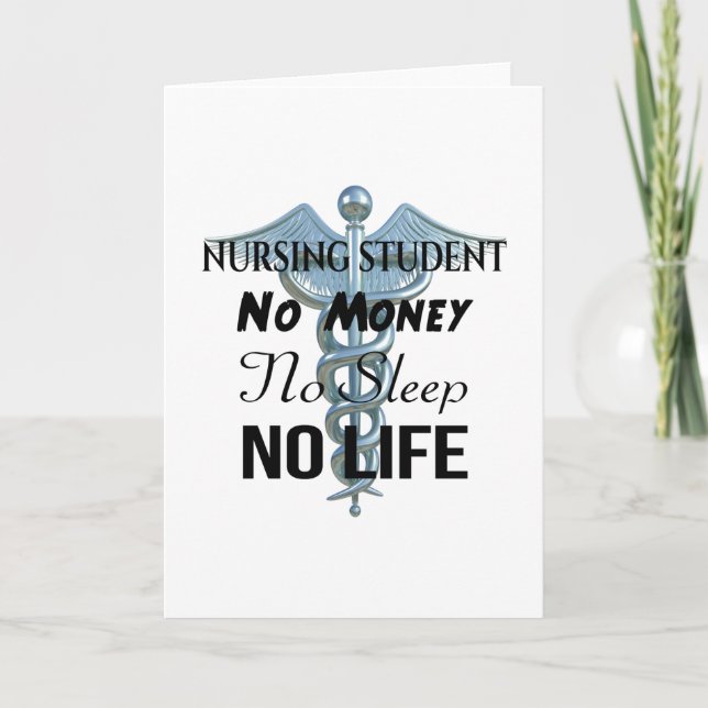 Nursing Student Funny Nurse Quote Kort (Framsida)