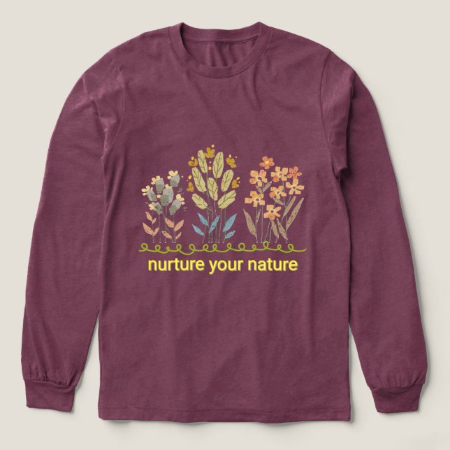 Nurture Your Nature Botanical T-Shirt (Design framsida)