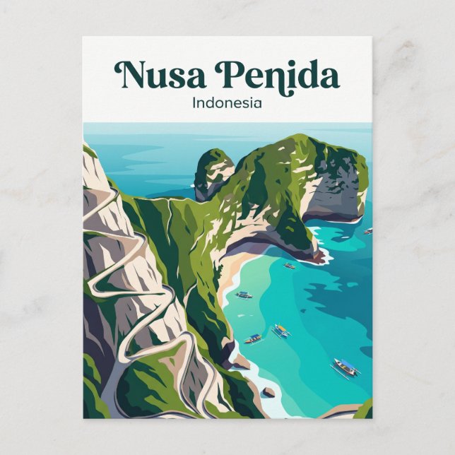 Nusa Penida Indonesien Vykort (Framsida)