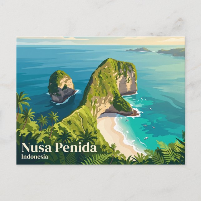 Nusa Penida Indonesien Vykort (Framsida)