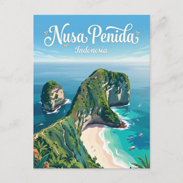 Nusa Penida Indonesien Vykort (Framsida)
