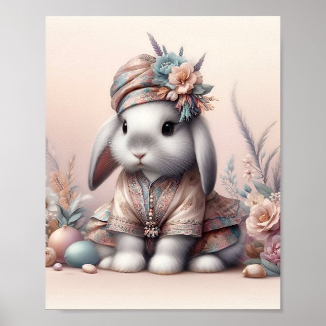 Nusantara Barnens Konst / Arvda Baby Djur Poster (Framsidan)