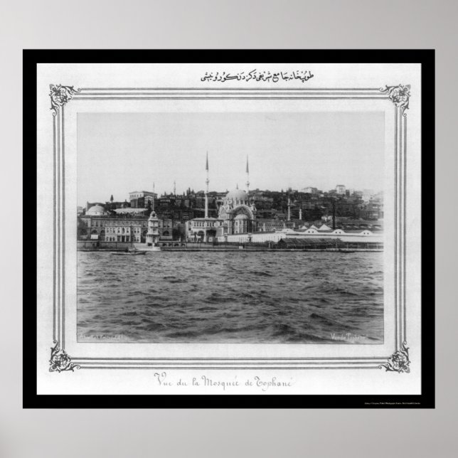 Nuspensionye Mosque Tophane Istanbul 1885 Poster (Framsidan)