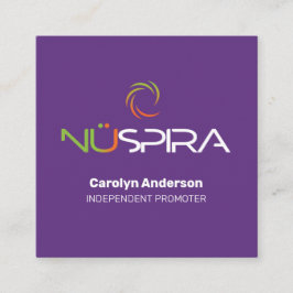 NuSpira Lila Affärskort Fyrkantigt Visitkort