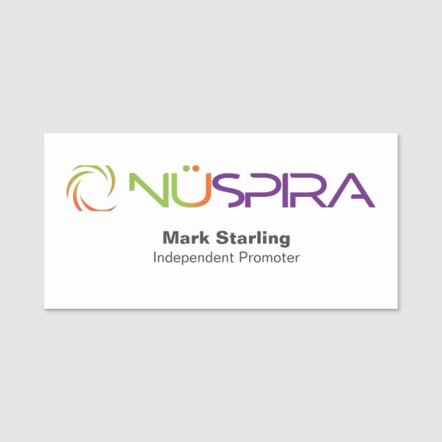 NuSpira Namn bricka Namnbricka (Framsida)