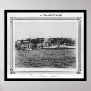 Nusretiye moské Tophane Istanbul 1885 Poster