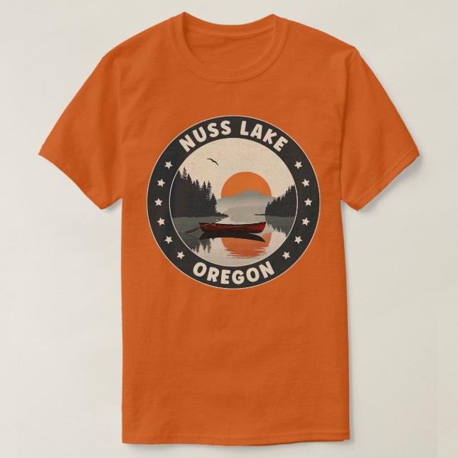 Nuss Sjö Oregon Sunset T Shirt (Design framsida)